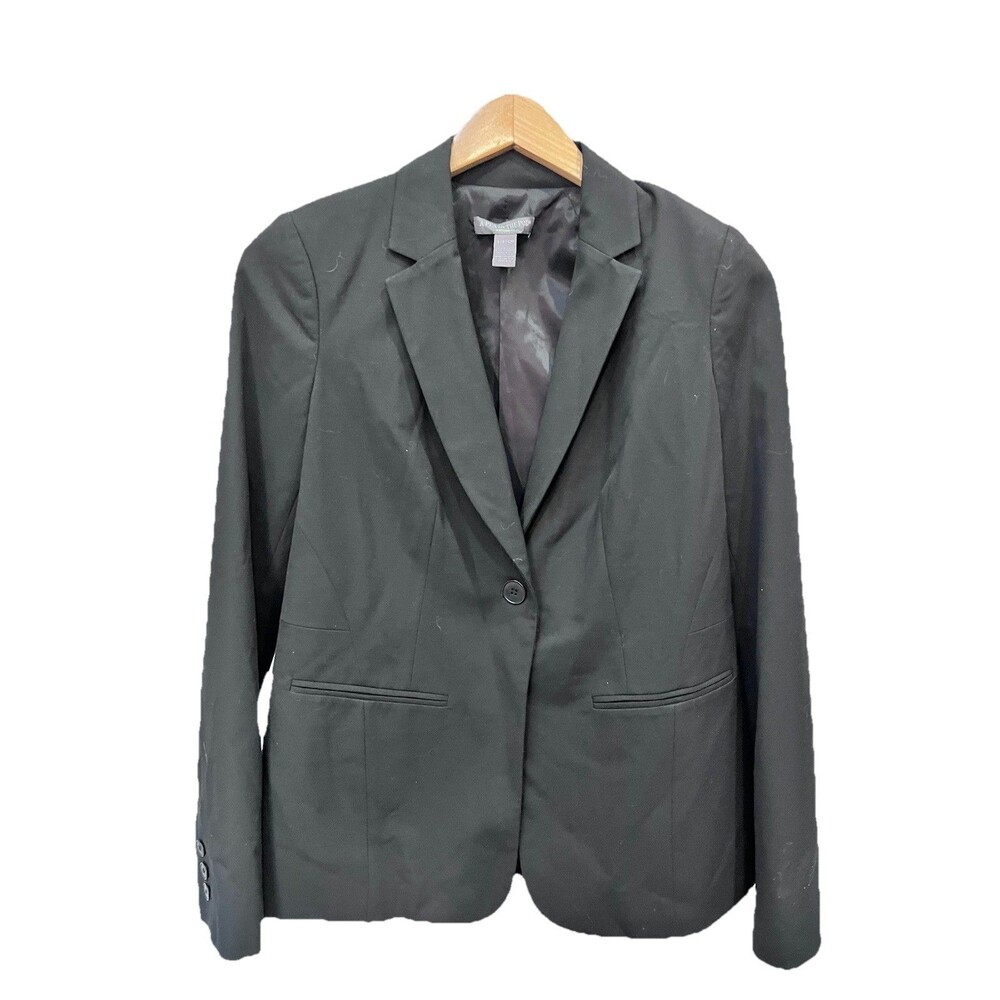 A Pea in the Pod Maternity Blazer Womens Small Black Single Button Business Top